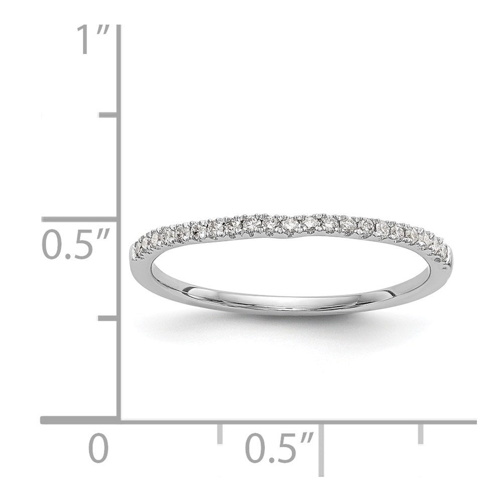 14k White Gold Real Diamond Wedding Band