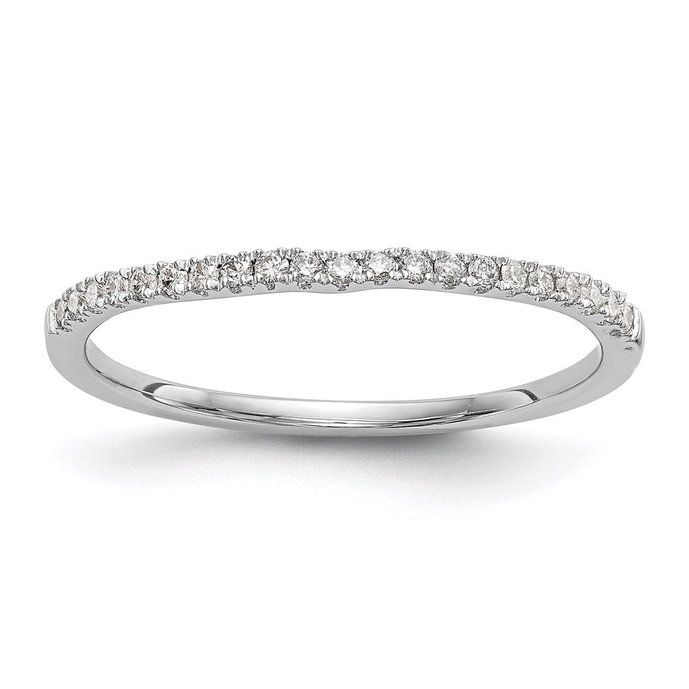 14k White Gold Real Diamond Wedding Band