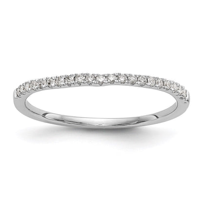 14k White Gold Real Diamond Wedding Band