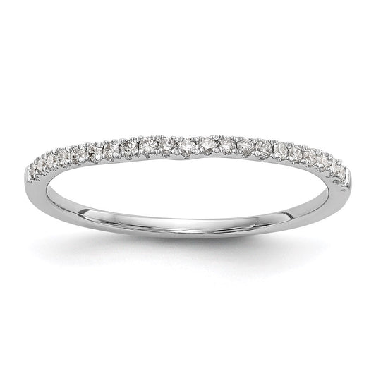 14k White Gold Real Diamond Wedding Band