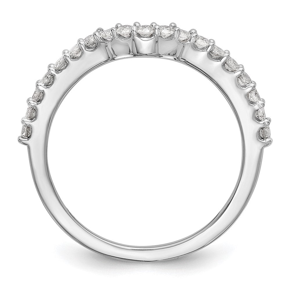 14k White Gold Real Diamond Wedding Band