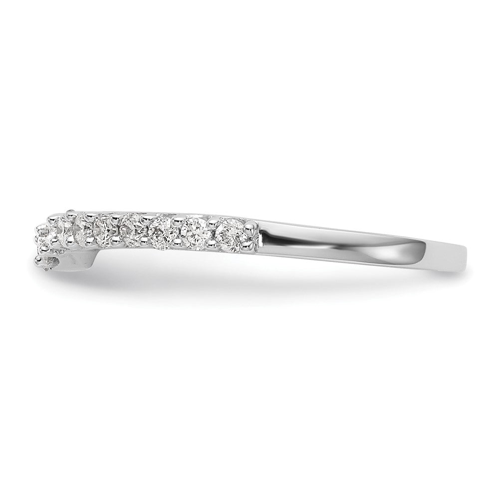 14k White Gold Real Diamond Wedding Band