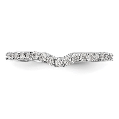 14k White Gold Real Diamond Wedding Band