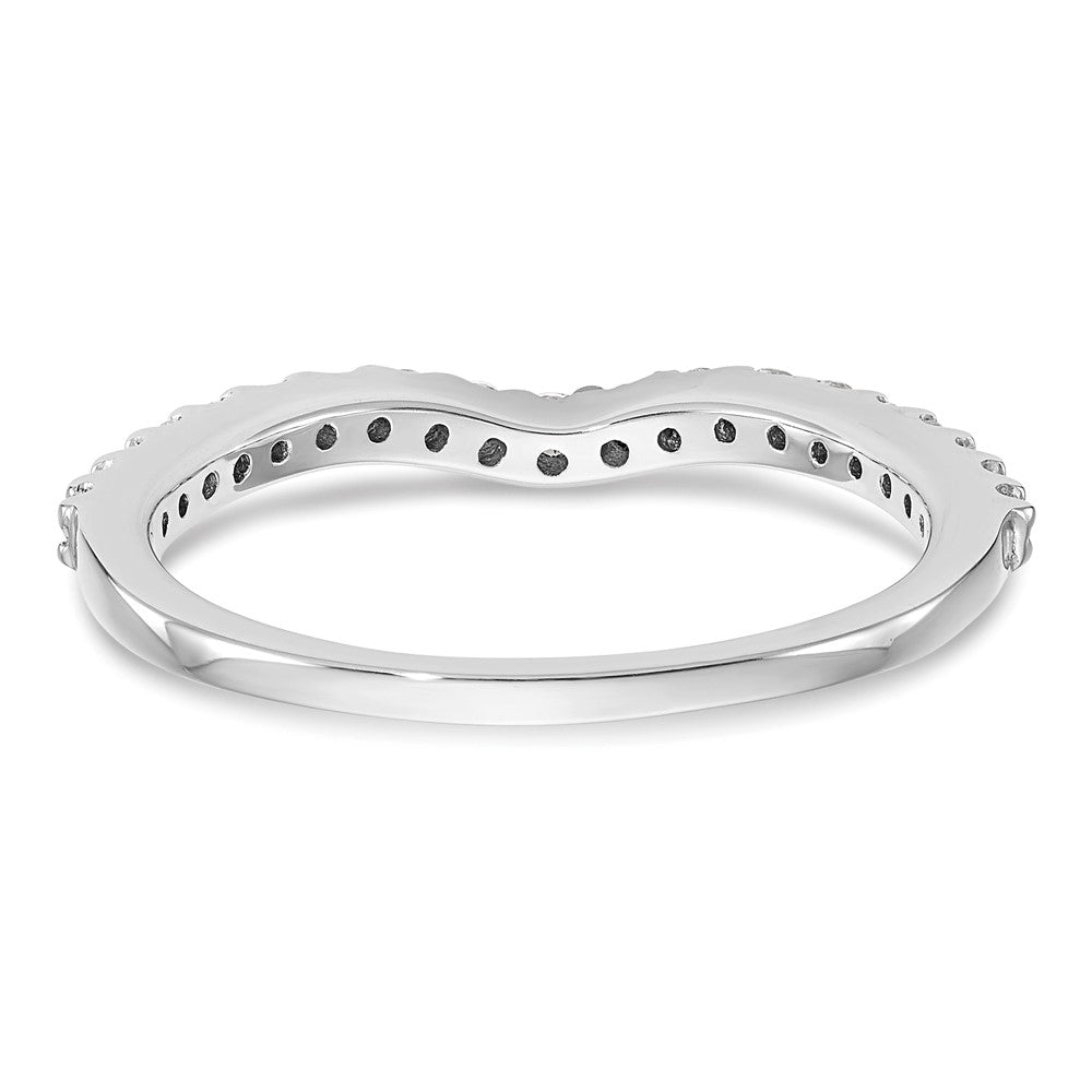 14k White Gold Real Diamond Wedding Band