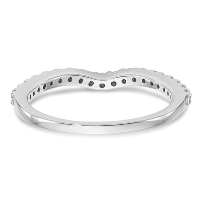 14k White Gold Real Diamond Wedding Band