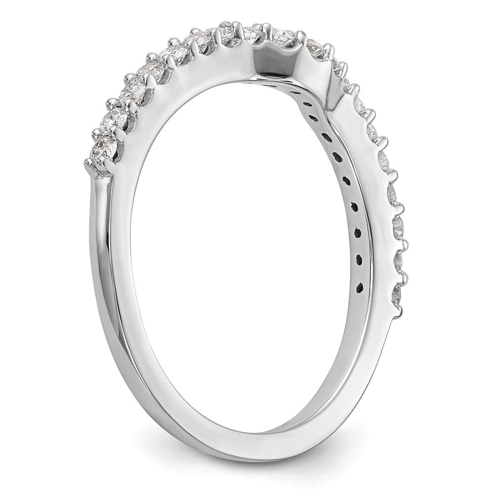 14k White Gold Real Diamond Wedding Band