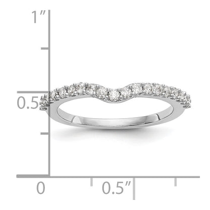 14k White Gold Real Diamond Wedding Band