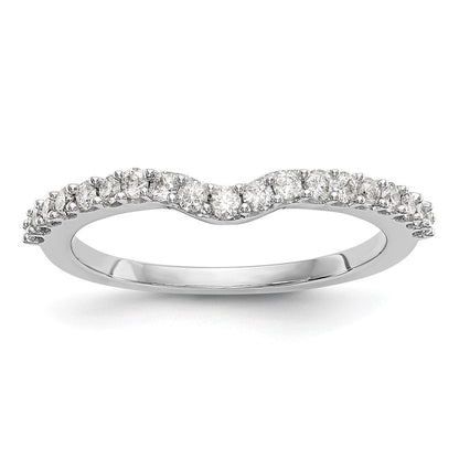 14k White Gold Real Diamond Wedding Band