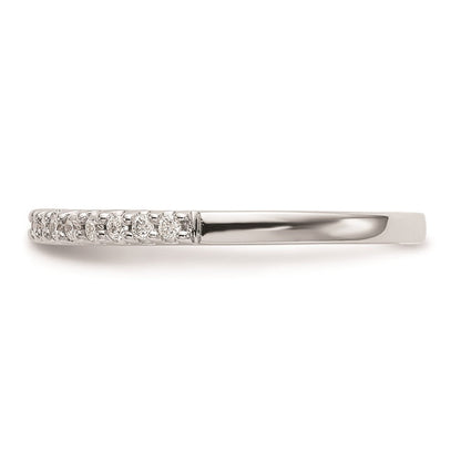 14k White Gold Real Diamond Wedding Band