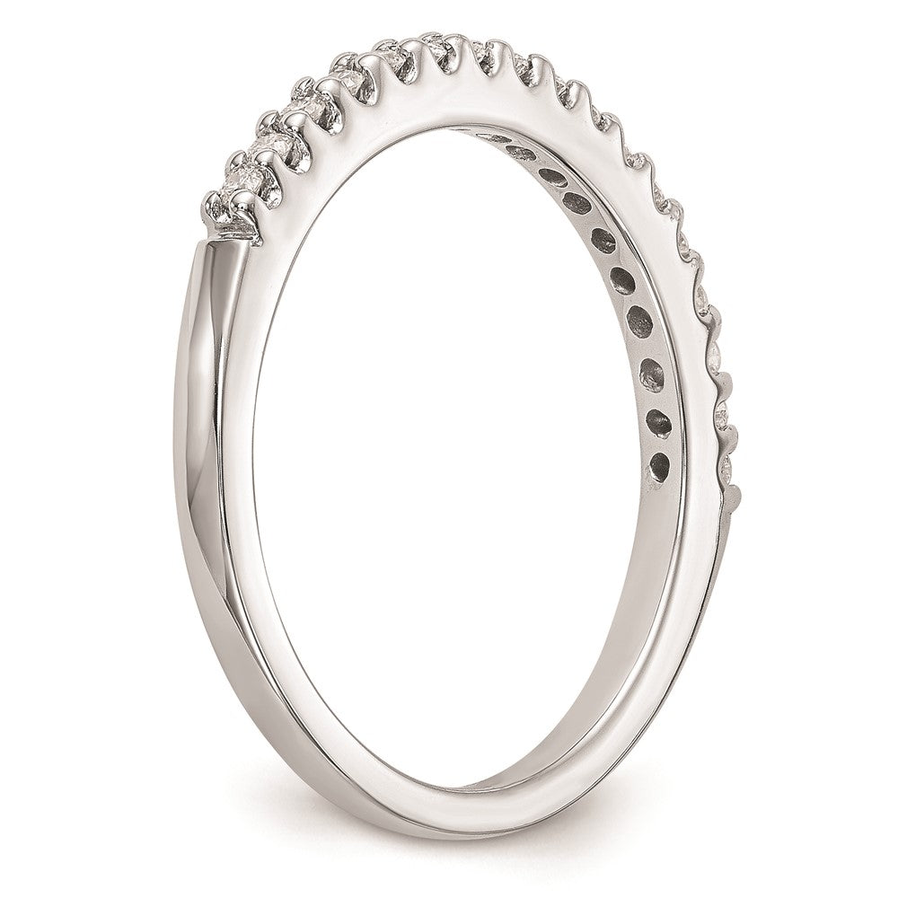 14k White Gold Real Diamond Wedding Band