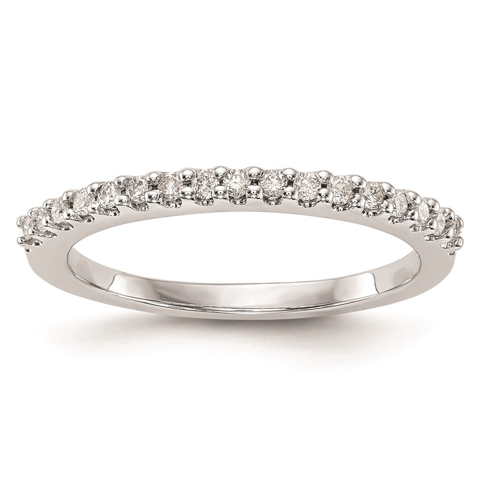 14k White Gold Real Diamond Wedding Band