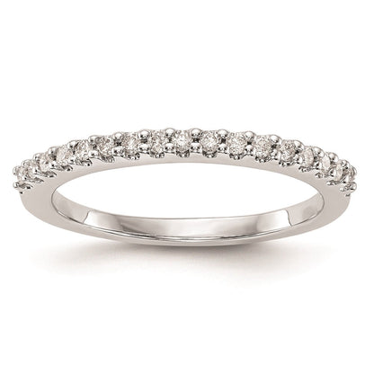 14k White Gold Real Diamond Wedding Band