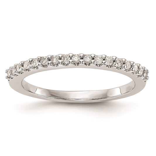 14k White Gold Real Diamond Wedding Band