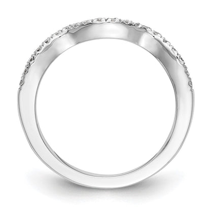 14k White Gold Real Diamond Wedding Band