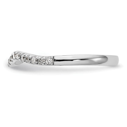 14k White Gold Real Diamond Wedding Band
