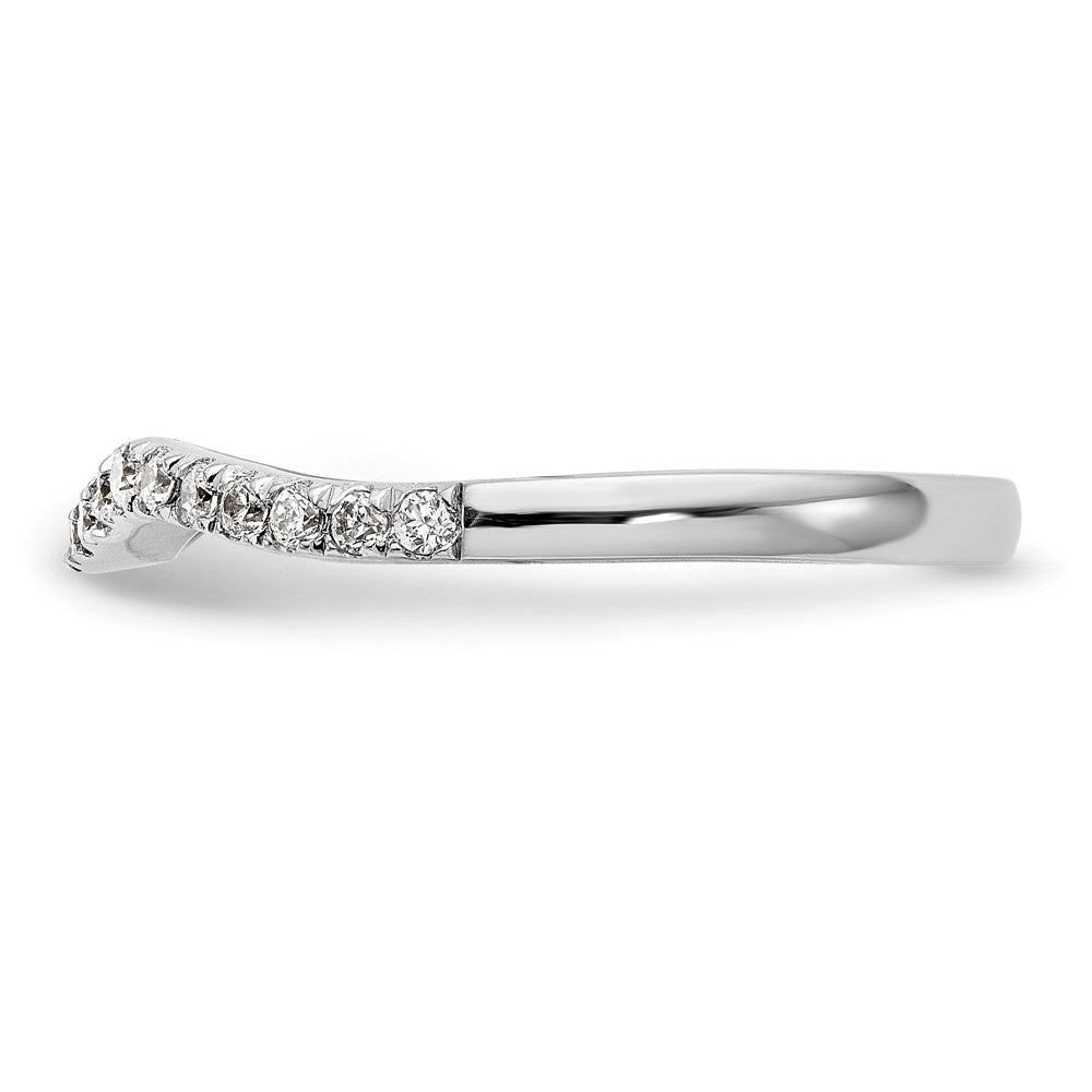 14k White Gold Real Diamond Wedding Band