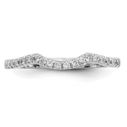 14k White Gold Real Diamond Wedding Band