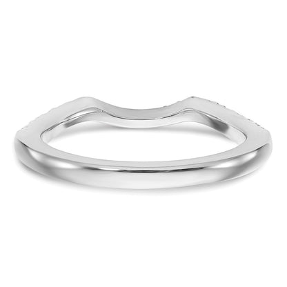 14k White Gold Real Diamond Wedding Band