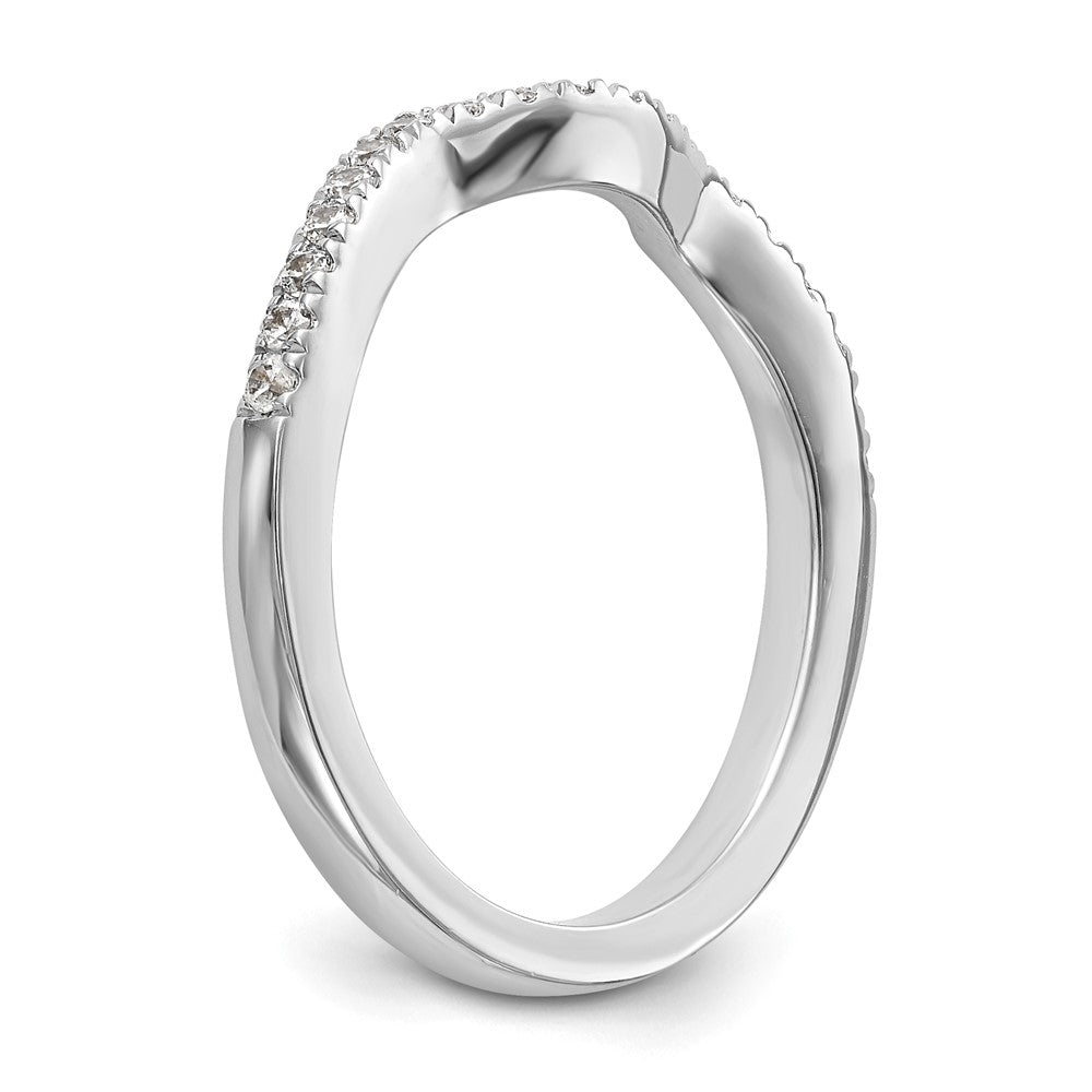 14k White Gold Real Diamond Wedding Band