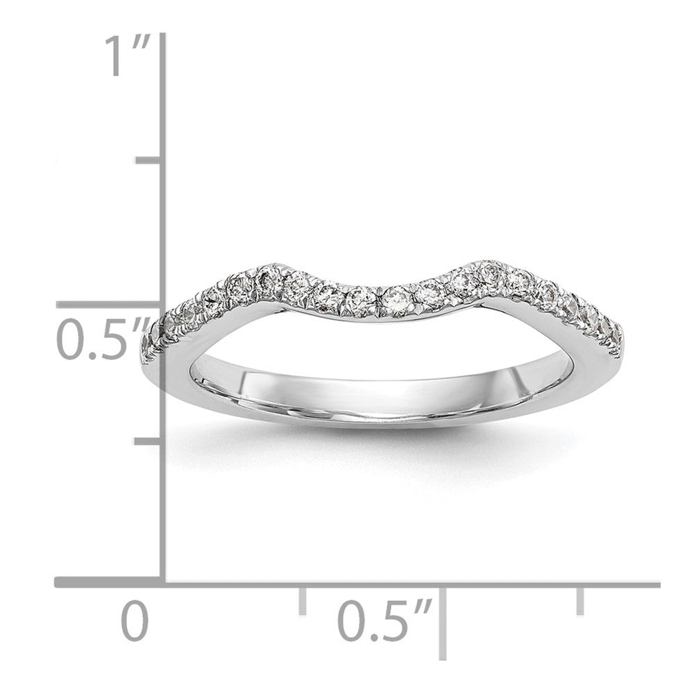 14k White Gold Real Diamond Wedding Band