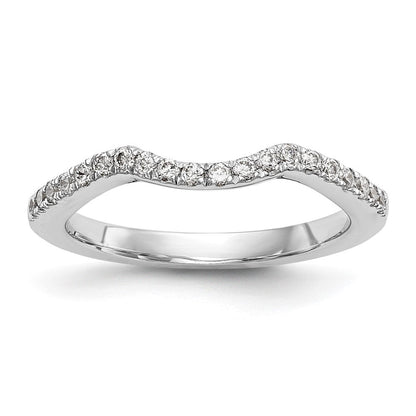 14k White Gold Real Diamond Wedding Band