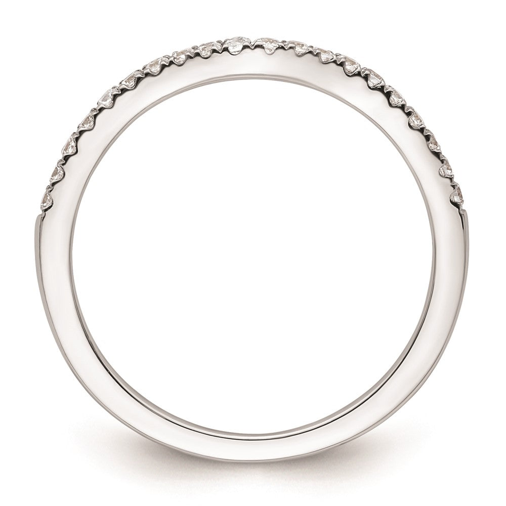 14k White Gold Real Diamond Wedding Band