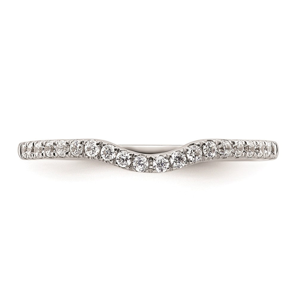 14k White Gold Real Diamond Wedding Band