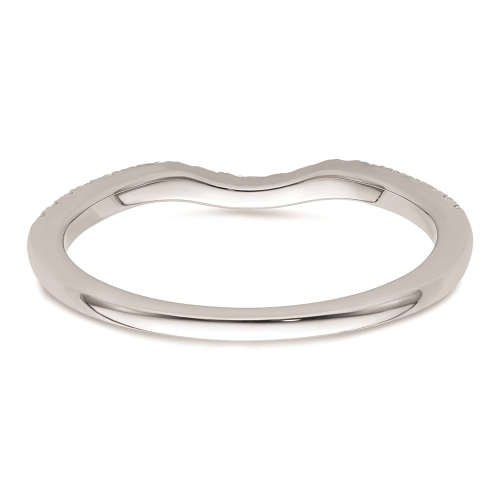 14k White Gold Real Diamond Wedding Band