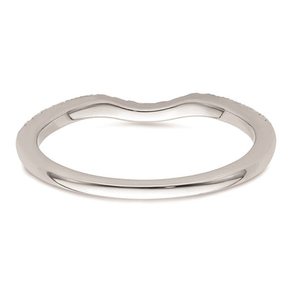 14k White Gold Real Diamond Wedding Band
