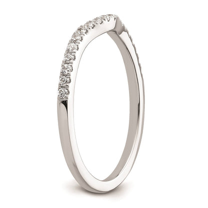 14k White Gold Real Diamond Wedding Band
