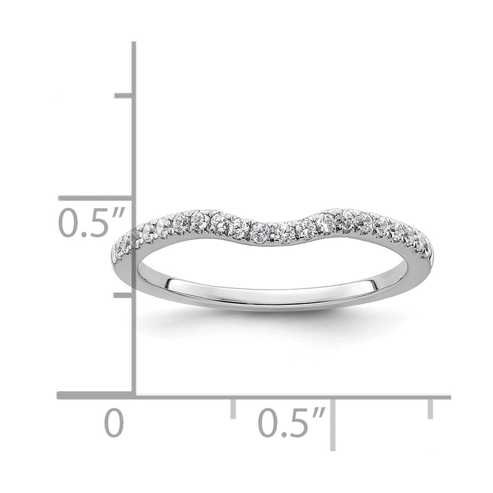 14k White Gold Real Diamond Wedding Band