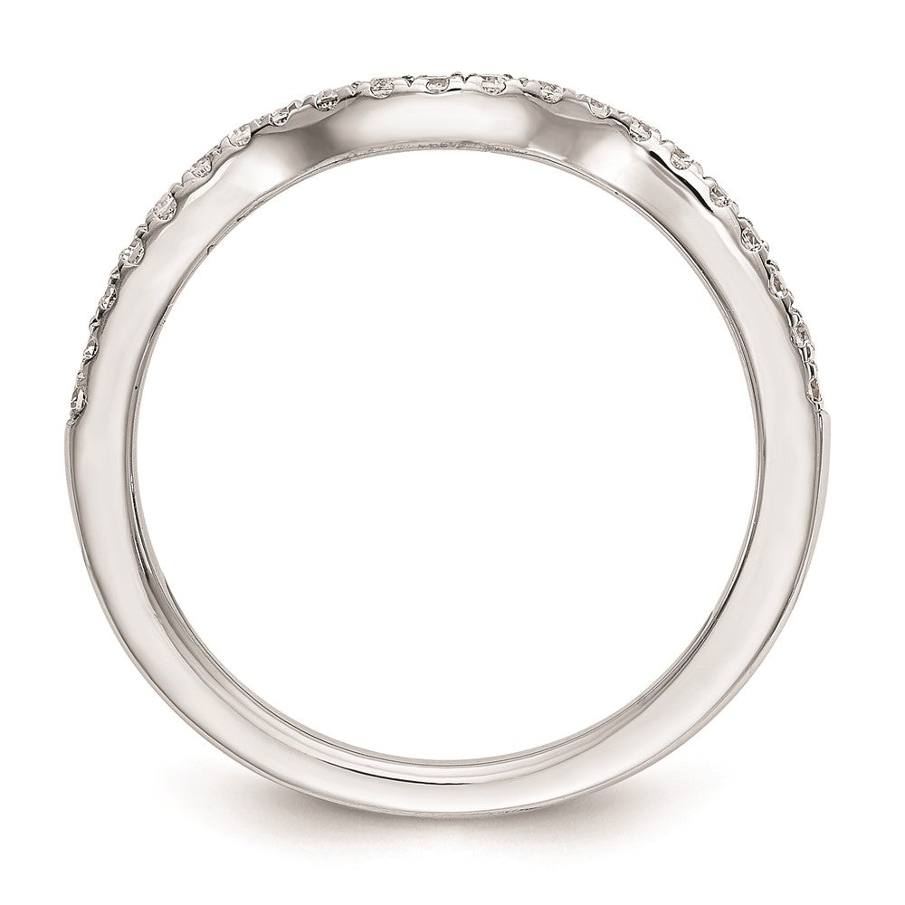14k White Gold Real Diamond Wedding Band