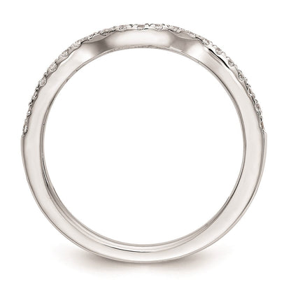 14k White Gold Real Diamond Wedding Band