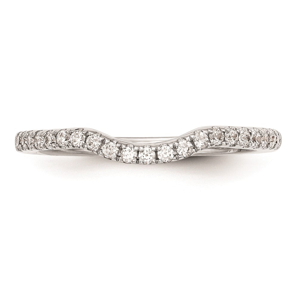 14k White Gold Real Diamond Wedding Band