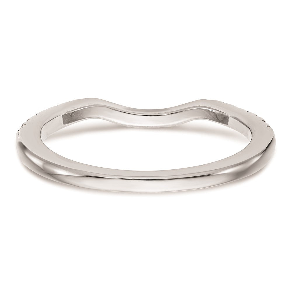 14k White Gold Real Diamond Wedding Band