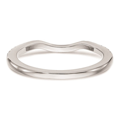 14k White Gold Real Diamond Wedding Band