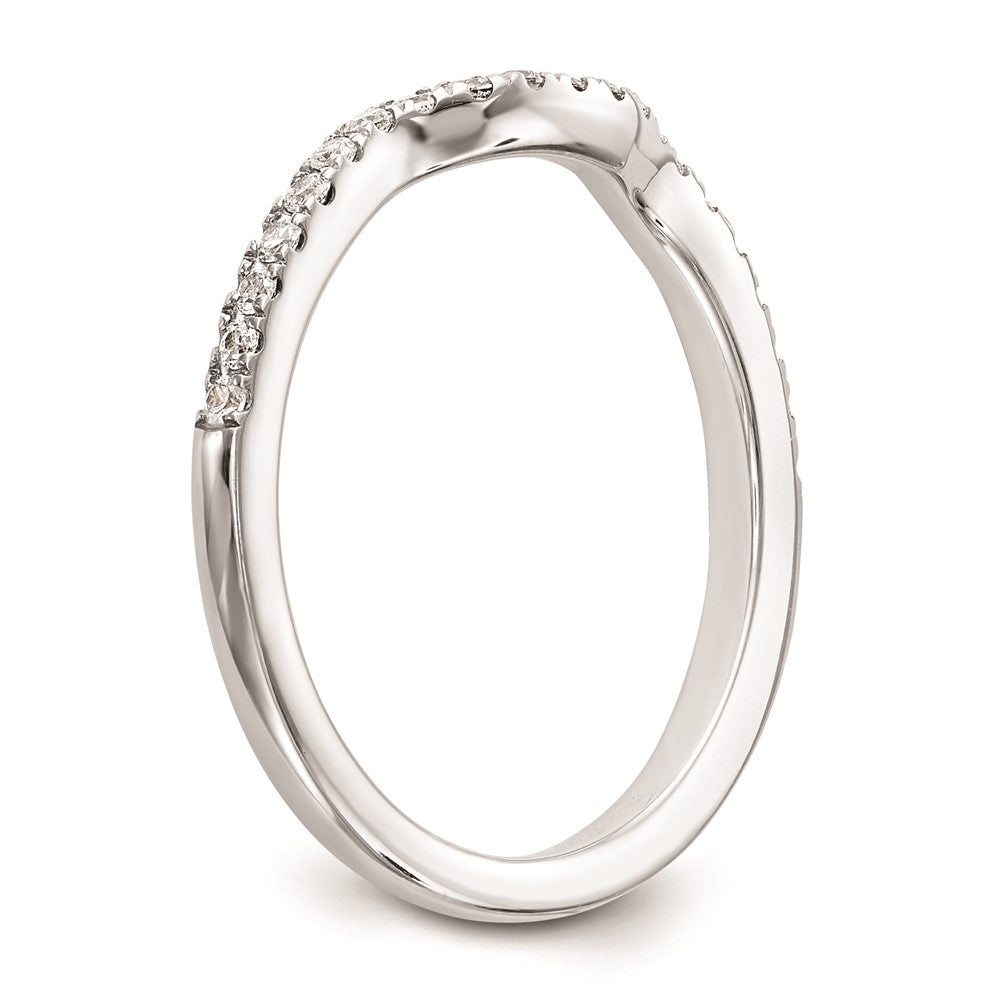 14k White Gold Real Diamond Wedding Band