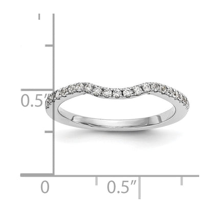 14k White Gold Real Diamond Wedding Band