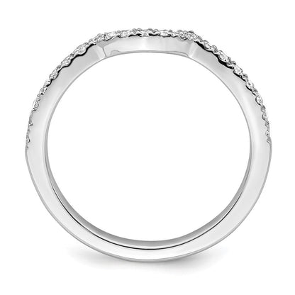 14k White Gold Real Diamond Wedding Band