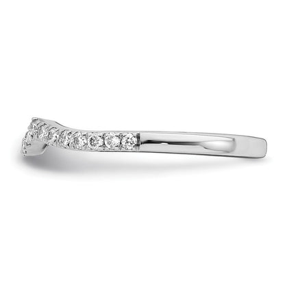 14k White Gold Real Diamond Wedding Band