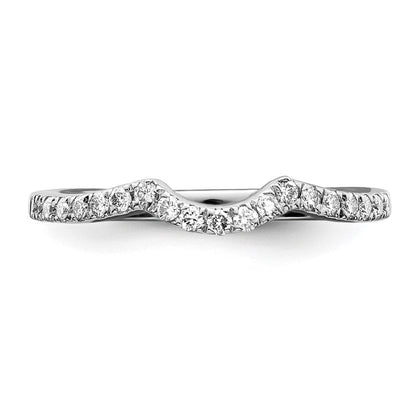 14k White Gold Real Diamond Wedding Band