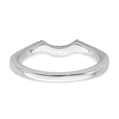 14k White Gold Real Diamond Wedding Band