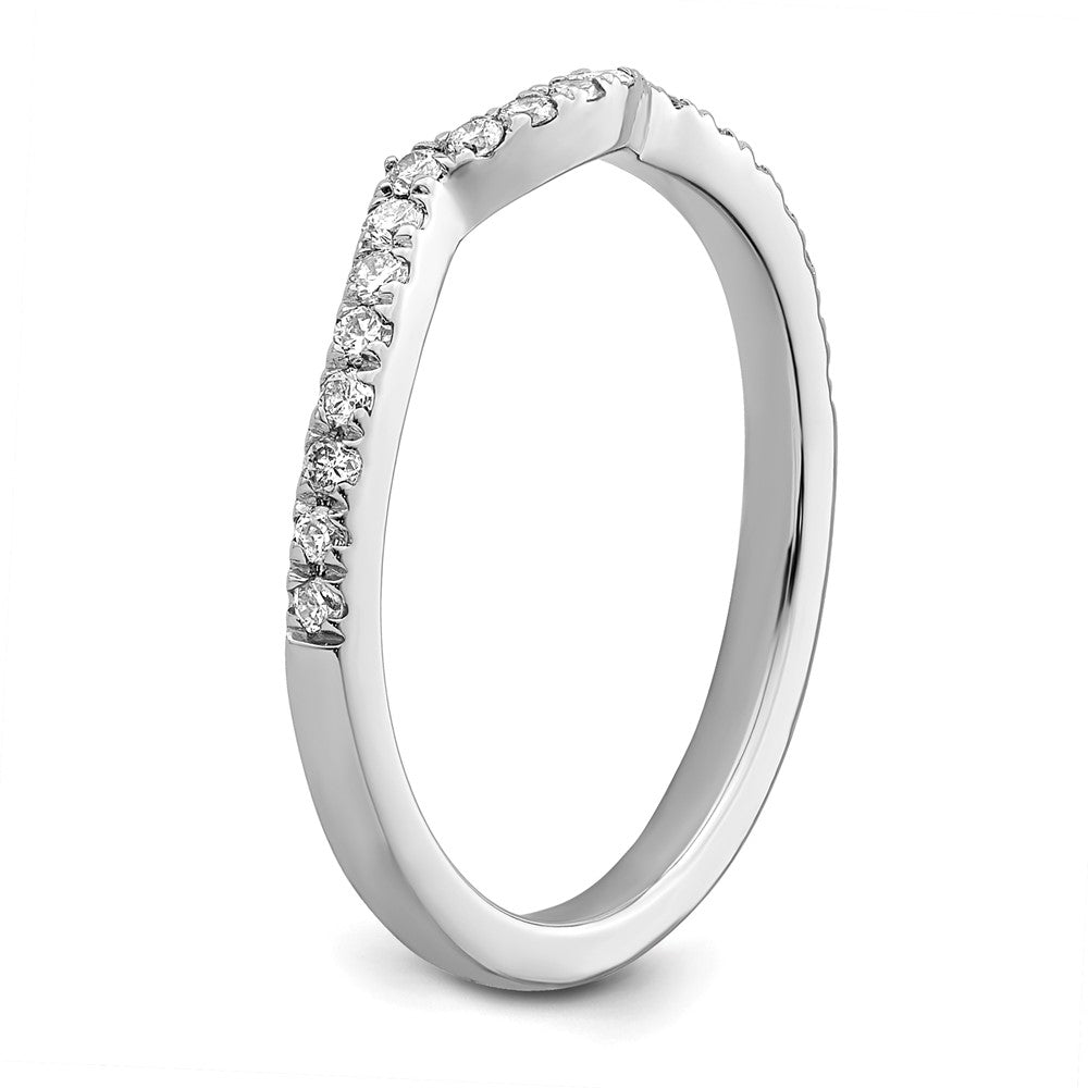 14k White Gold Real Diamond Wedding Band