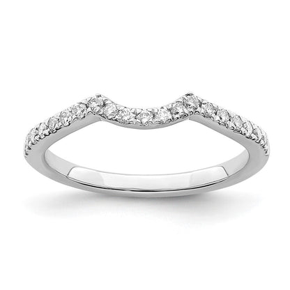 14k White Gold Real Diamond Wedding Band