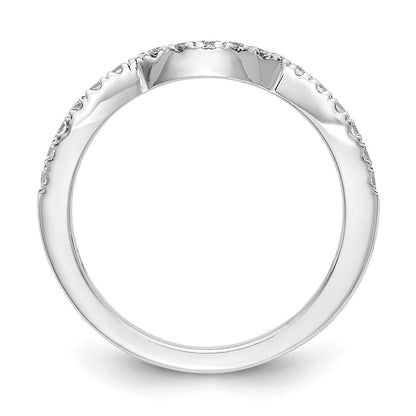 14k White Gold Real Diamond Wedding Band