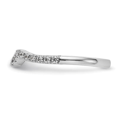 14k White Gold Real Diamond Wedding Band