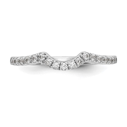 14k White Gold Real Diamond Wedding Band
