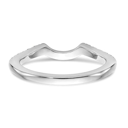 14k White Gold Real Diamond Wedding Band