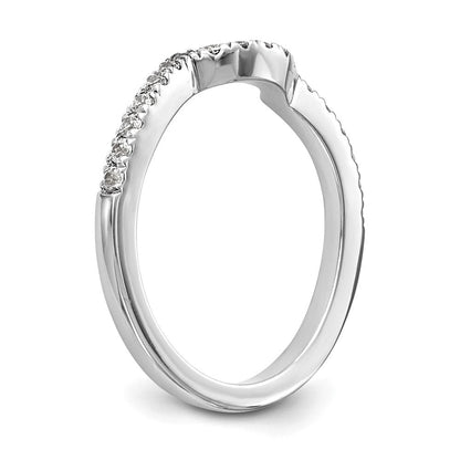 14k White Gold Real Diamond Wedding Band