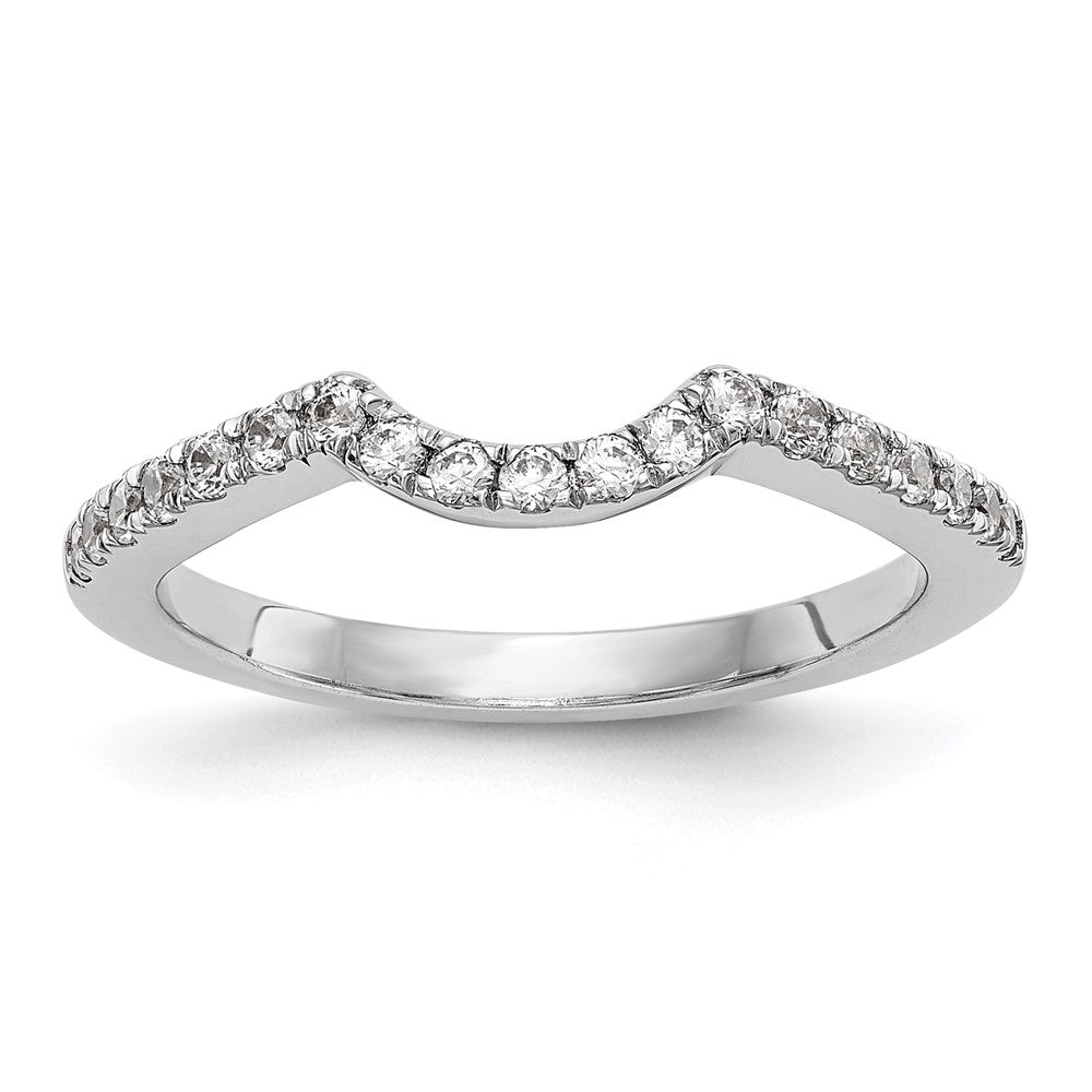 14k White Gold Real Diamond Wedding Band